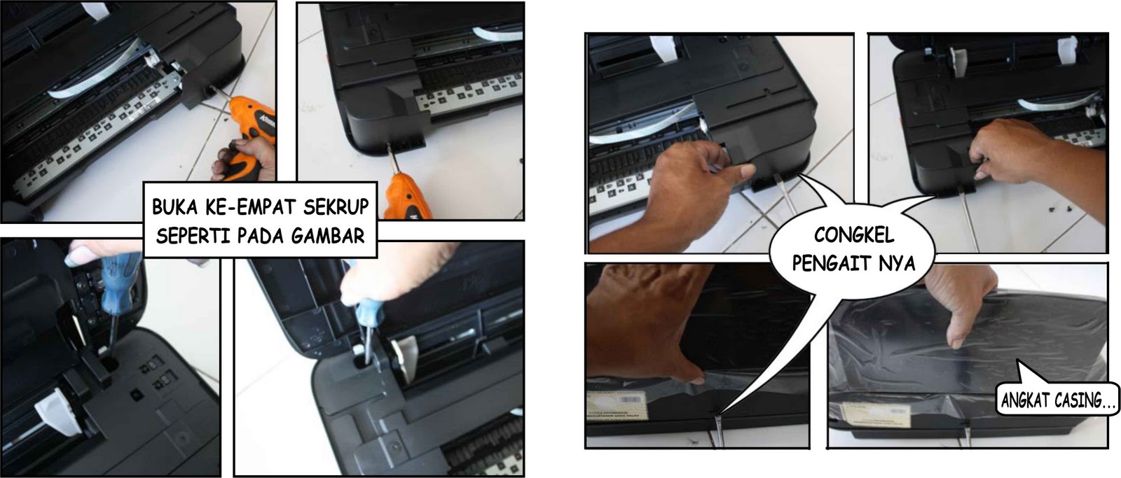Cara Service Printer